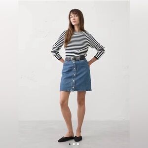 NWT DENIM UTILITY MINI SKIRT